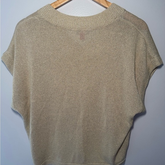 Vince Camuto Beige Short Sleeve Top - Picture 7 of 8